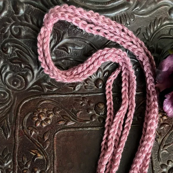 Handmade Crochet Butterfly Pendant Necklace Cottagecore - Picture 9 of 13